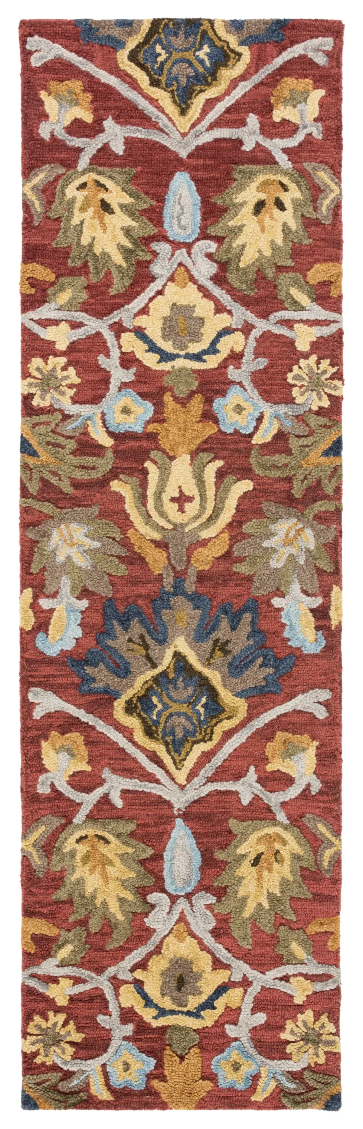 BLOSSOM 402 RED  2'-3' x 20' Runner Rug