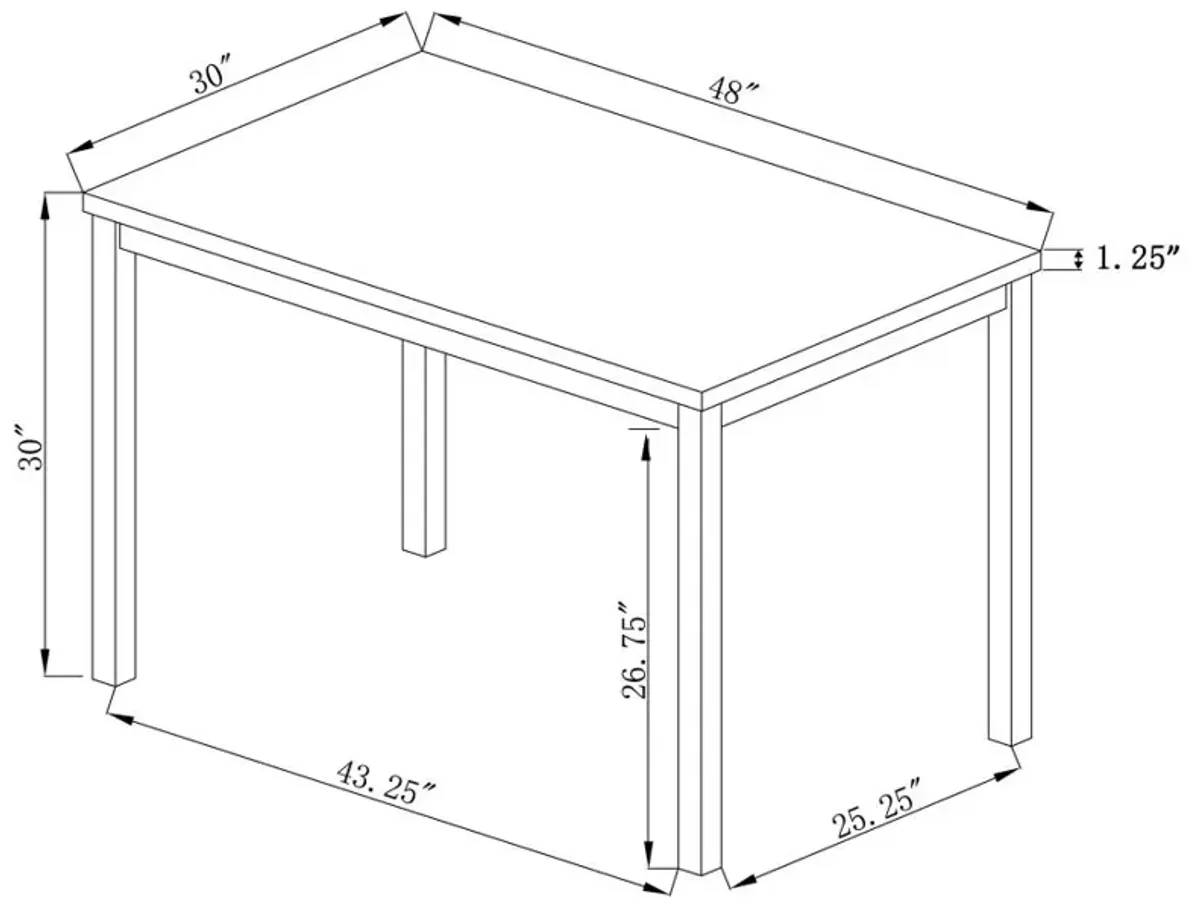 Garza Rectangular Dining Table Black