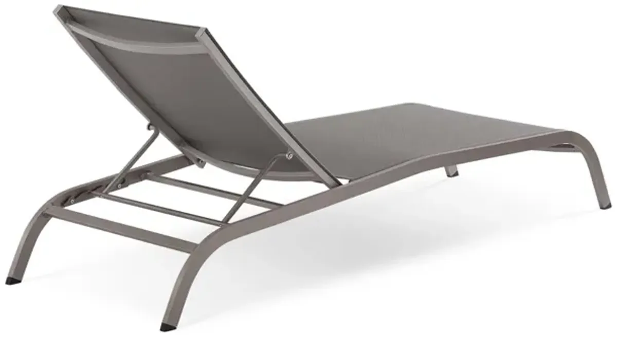 Savannah Mesh Chaise Outdoor Patio Aluminum Lounge Chair