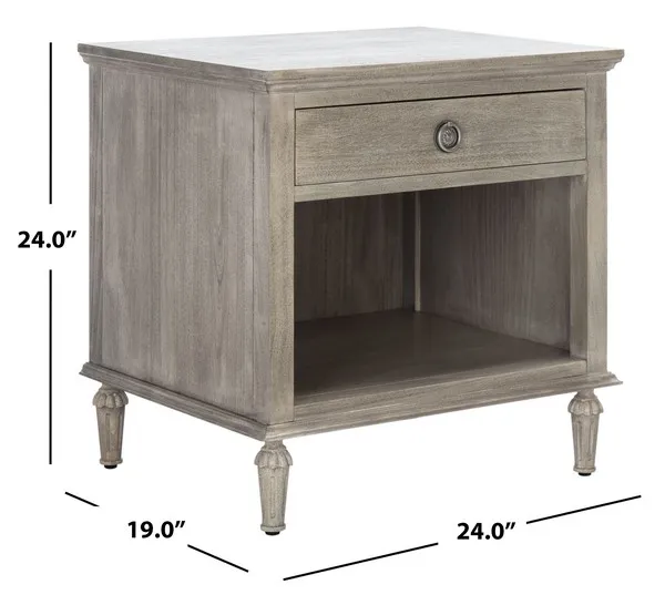 Lisabet 1 Drawer Wood Nightstand