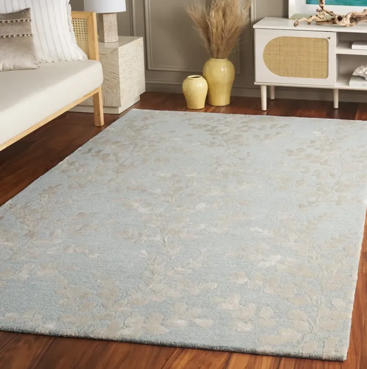 GLAMOUR 542 BLUE  6' x 6' Square Square Rug