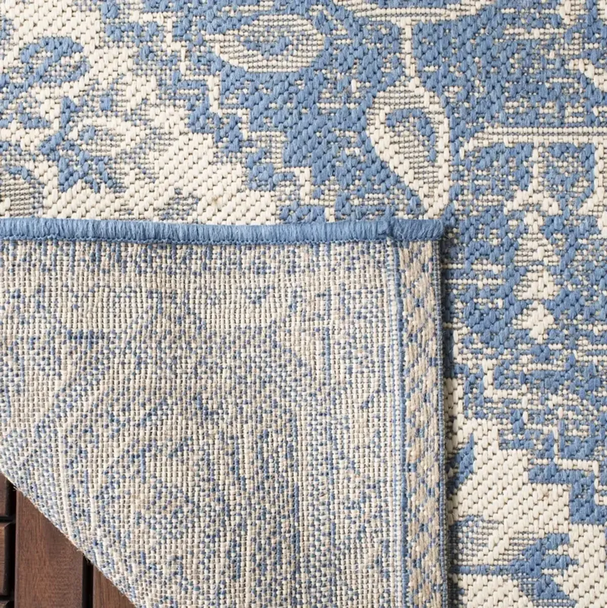 BEACH HOUSE 138 Blue 4' X 4' Square Square Rug