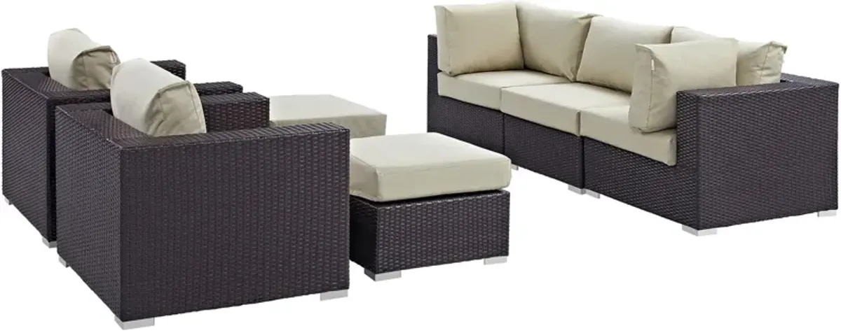 Convene 7 Piece Outdoor Patio Sectional Set