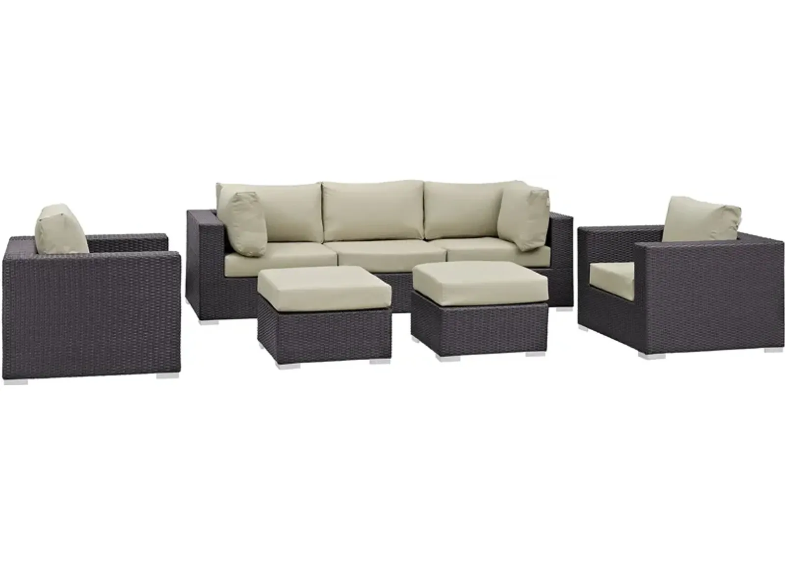 Convene 7 Piece Outdoor Patio Sectional Set