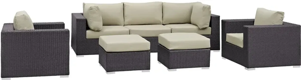 Convene 7 Piece Outdoor Patio Sectional Set