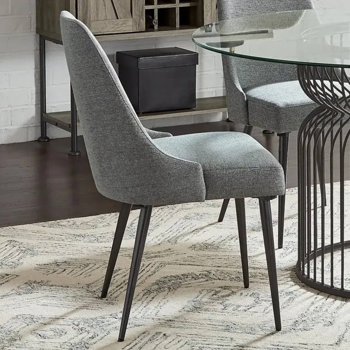 Alejandro Upholstered Dining Chairs Grey (Set of 2)