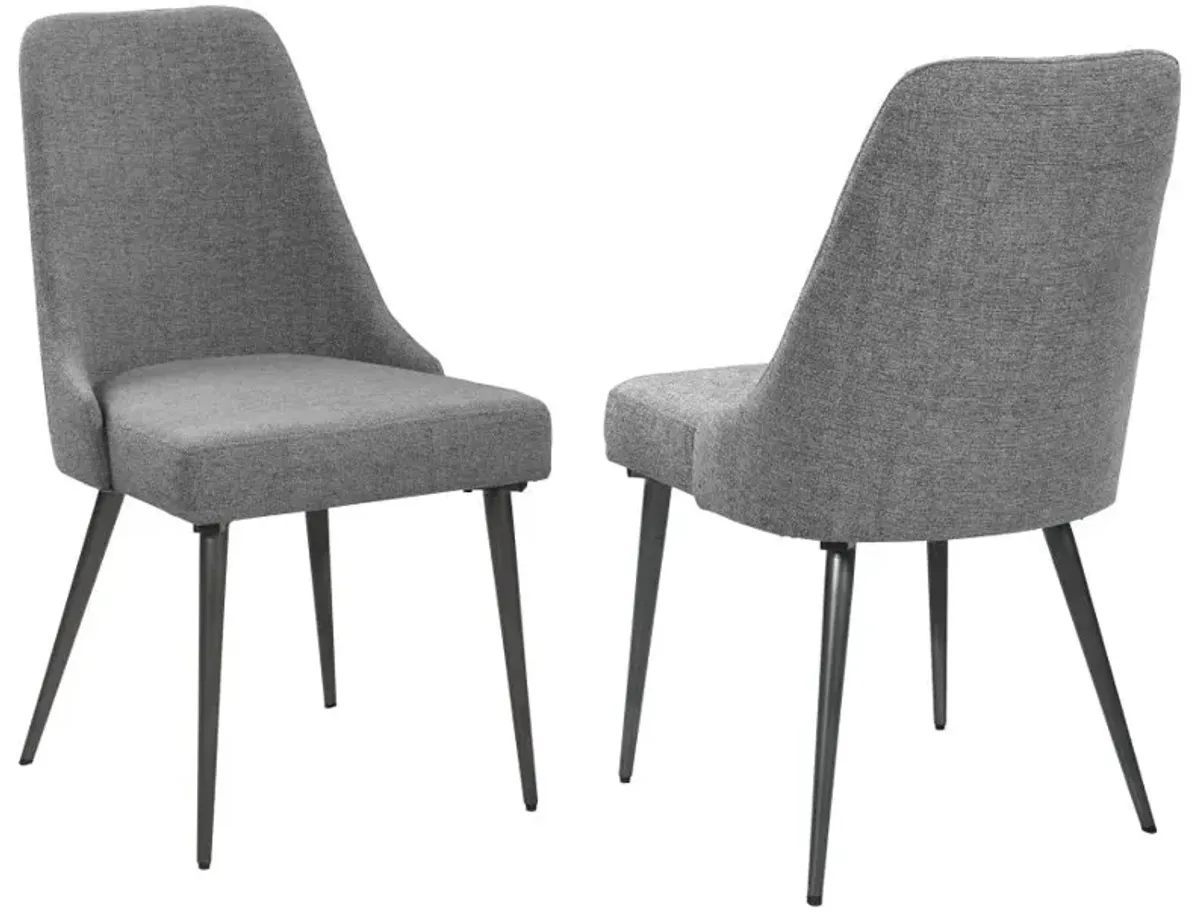 Alejandro Upholstered Dining Chairs Grey (Set of 2)