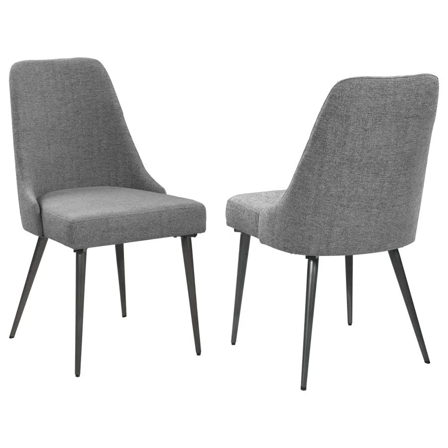 Alejandro Upholstered Dining Chairs Grey (Set of 2)