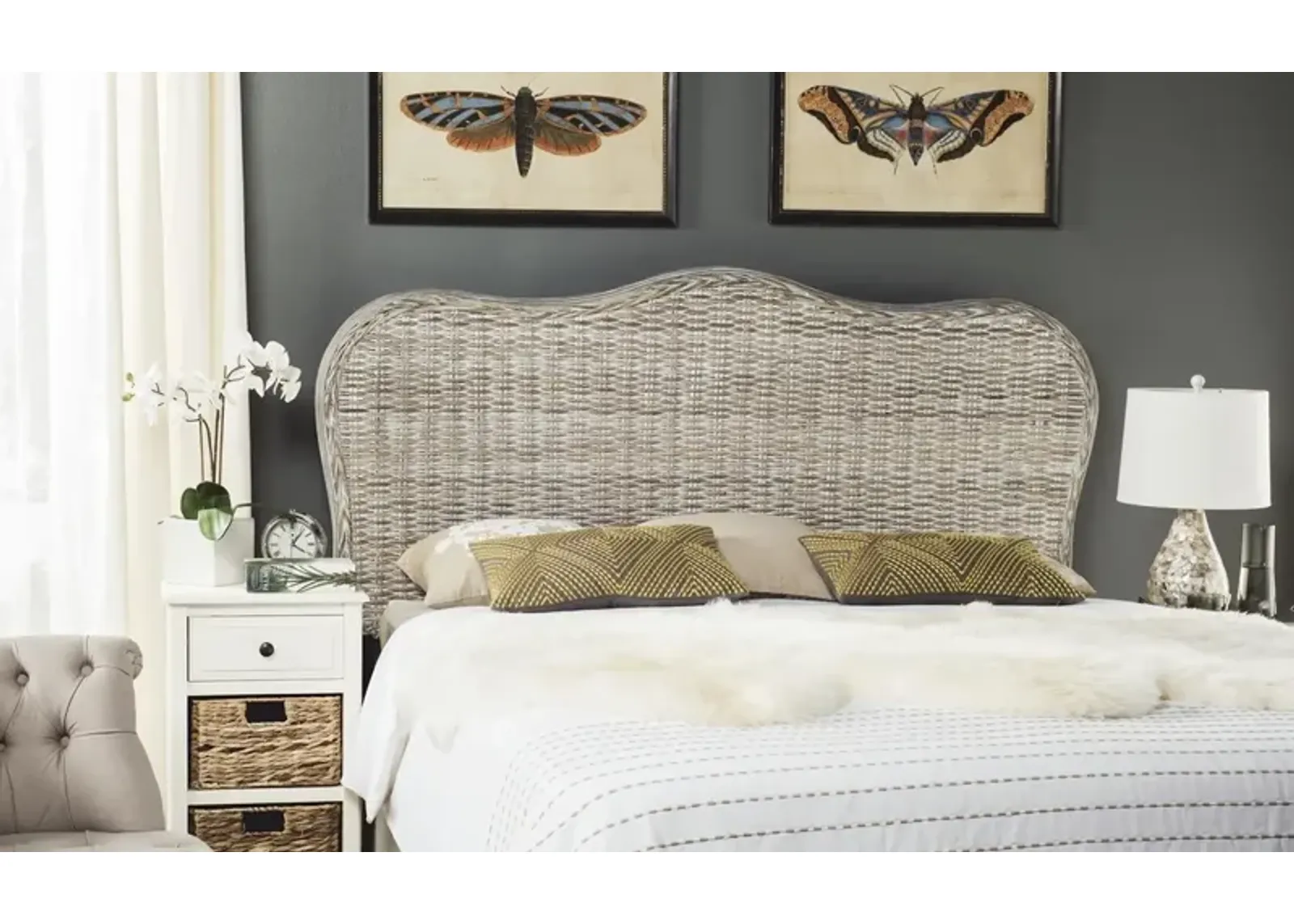 Imelda White Washed Headboard