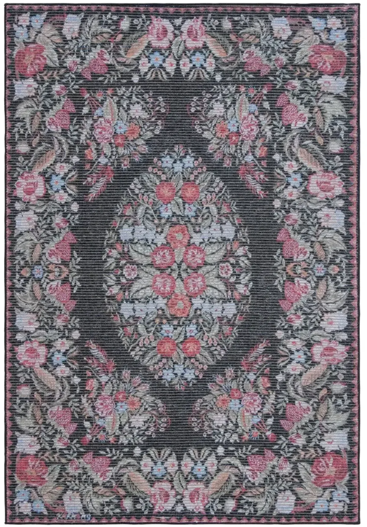 BESARABIAN 222 Black 5'-3' X 7'-6' Medium Rectangle Rug