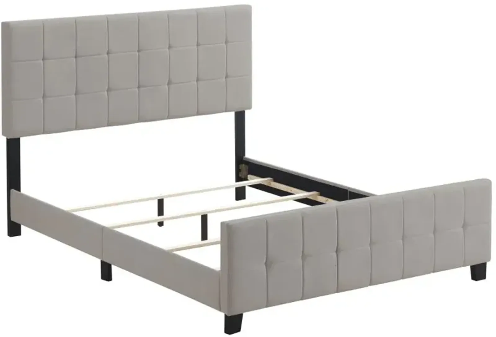 Alonso Queen Upholstered Panel Bed Beige