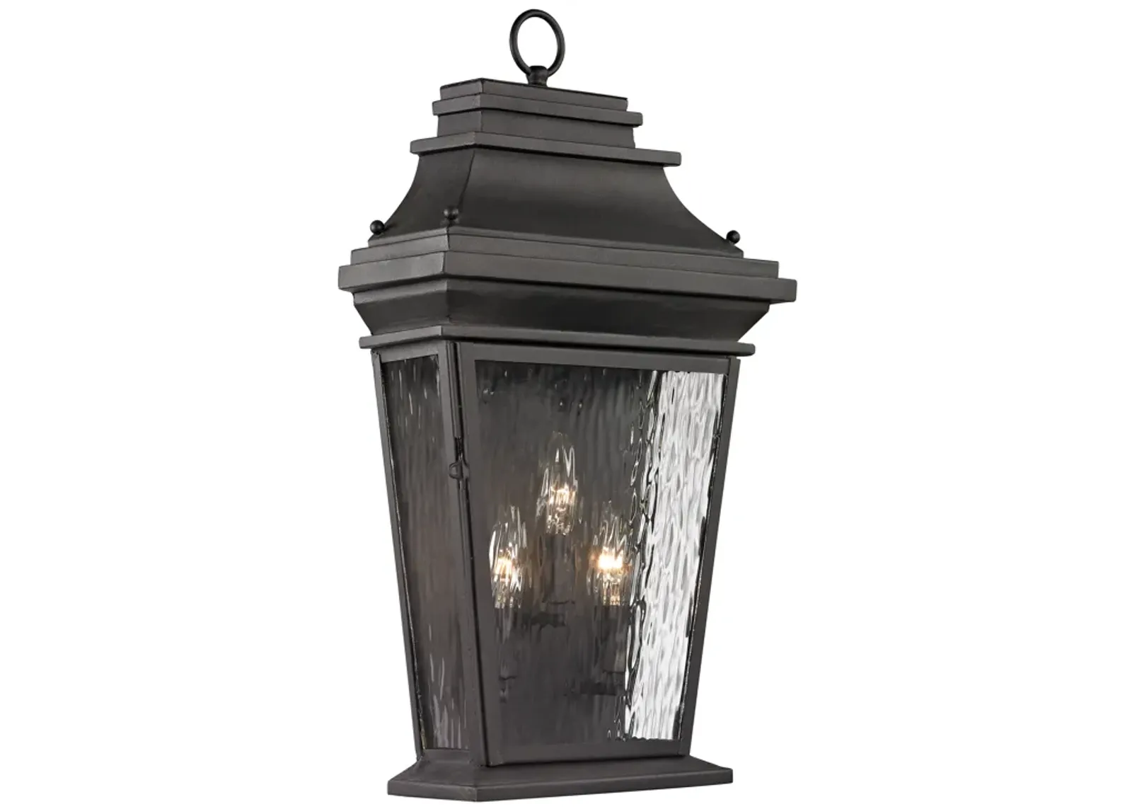 Forged Provincial 22" High 3-Light Outdoor Sconce - Charcoal