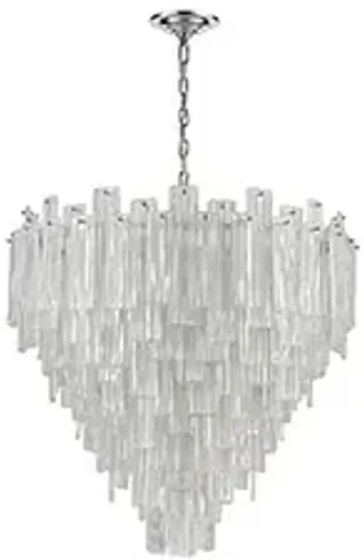 Diplomat 21-Light Staggered Chandelier in Chrome - Large