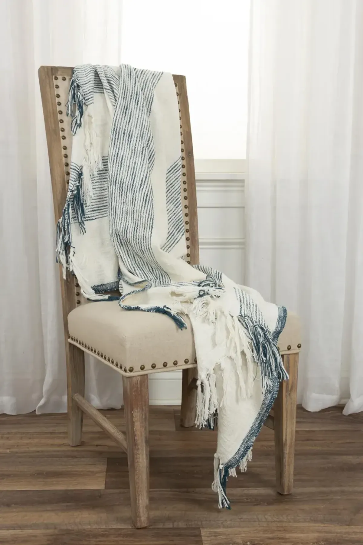 Stripe Ivory Throw