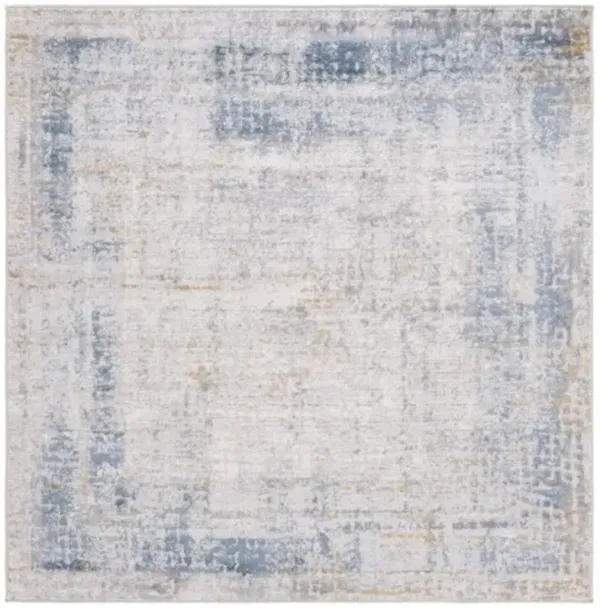 PALMA 338 Blue 6'-7' X 6'-7' Square Square Rug