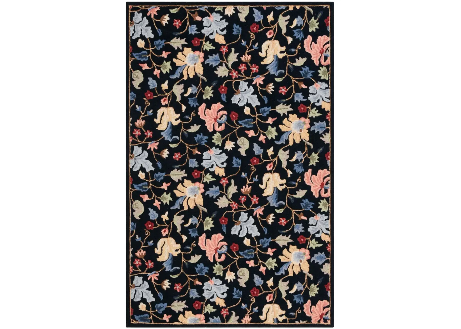 CHELSEA 336 BLACK  8' x 10' Large Rectangle Rug