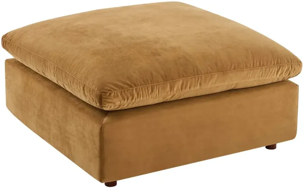 Commix Down Filled Overstuffed Performance Velvet Ottoman