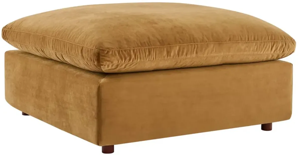 Commix Down Filled Overstuffed Performance Velvet Ottoman