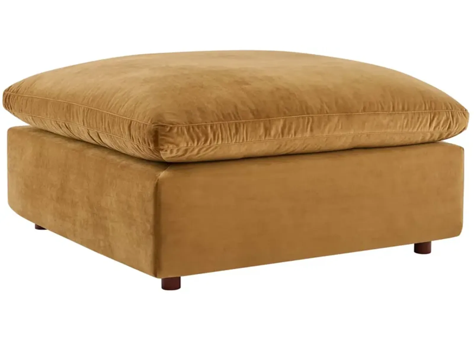 Commix Down Filled Overstuffed Performance Velvet Ottoman