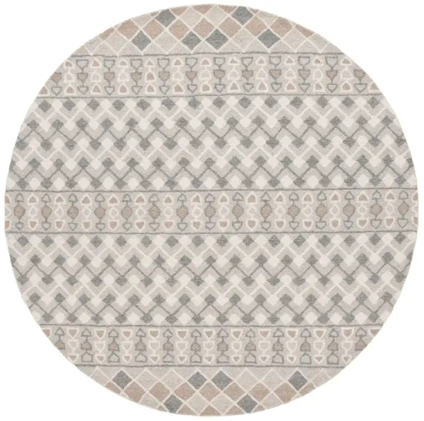 EBONY Hand Tufted 6' x 6' Round area rug