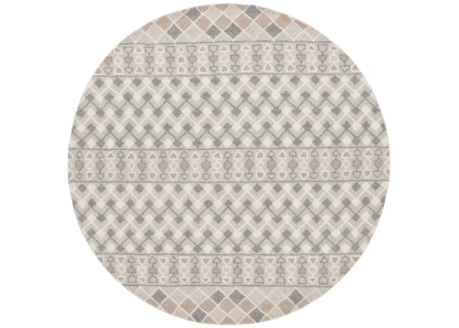 EBONY 532 GREY  6' x 6' Round Round Rug