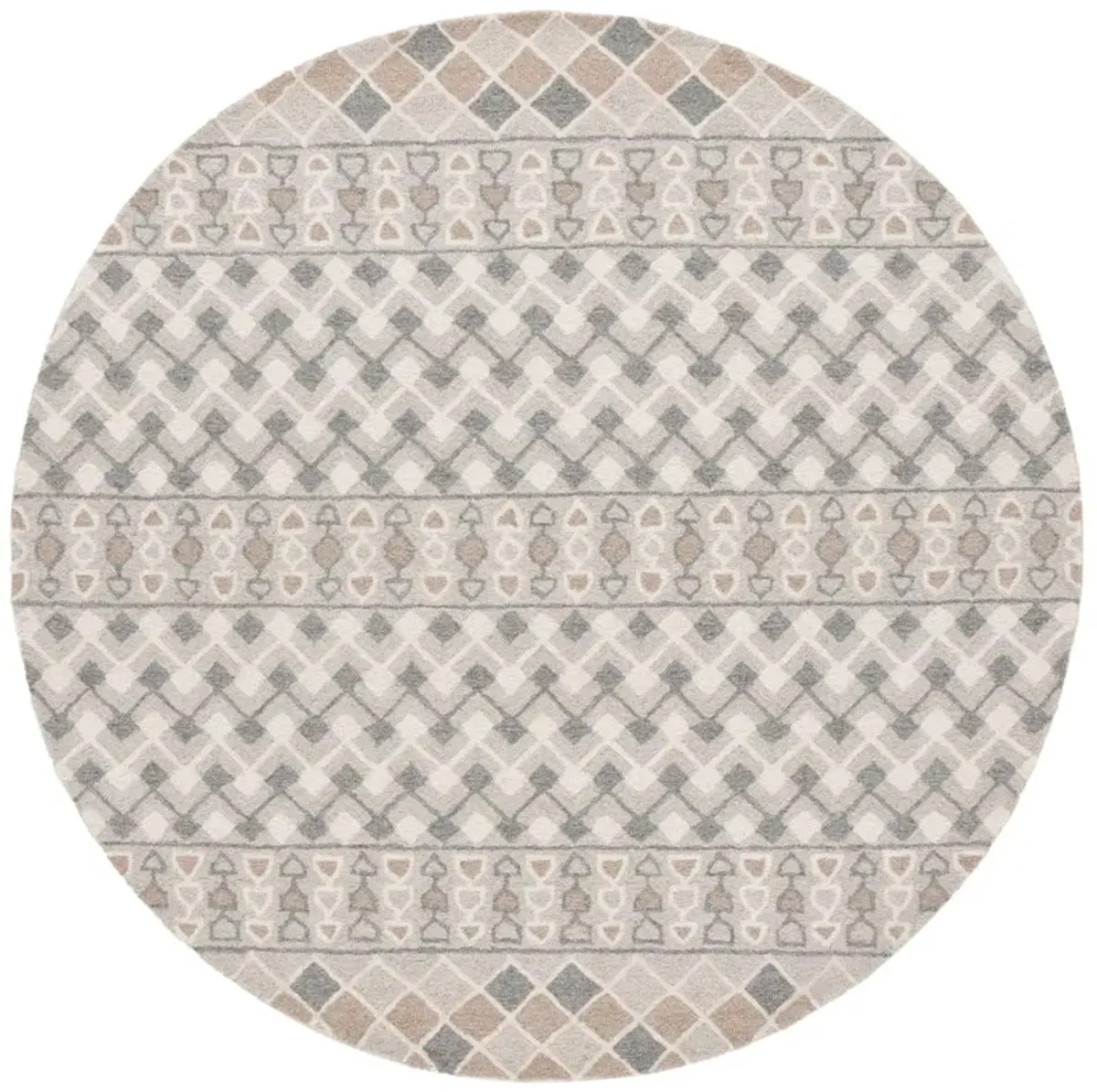 EBONY 532 GREY  6' x 6' Round Round Rug