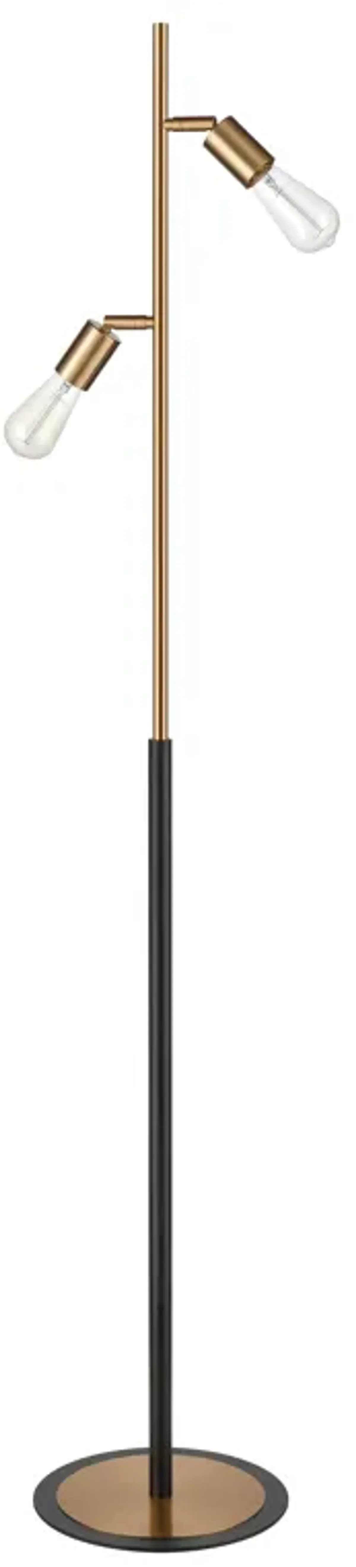 Kelston 62" High 2-Light Floor Lamp - Matte Black