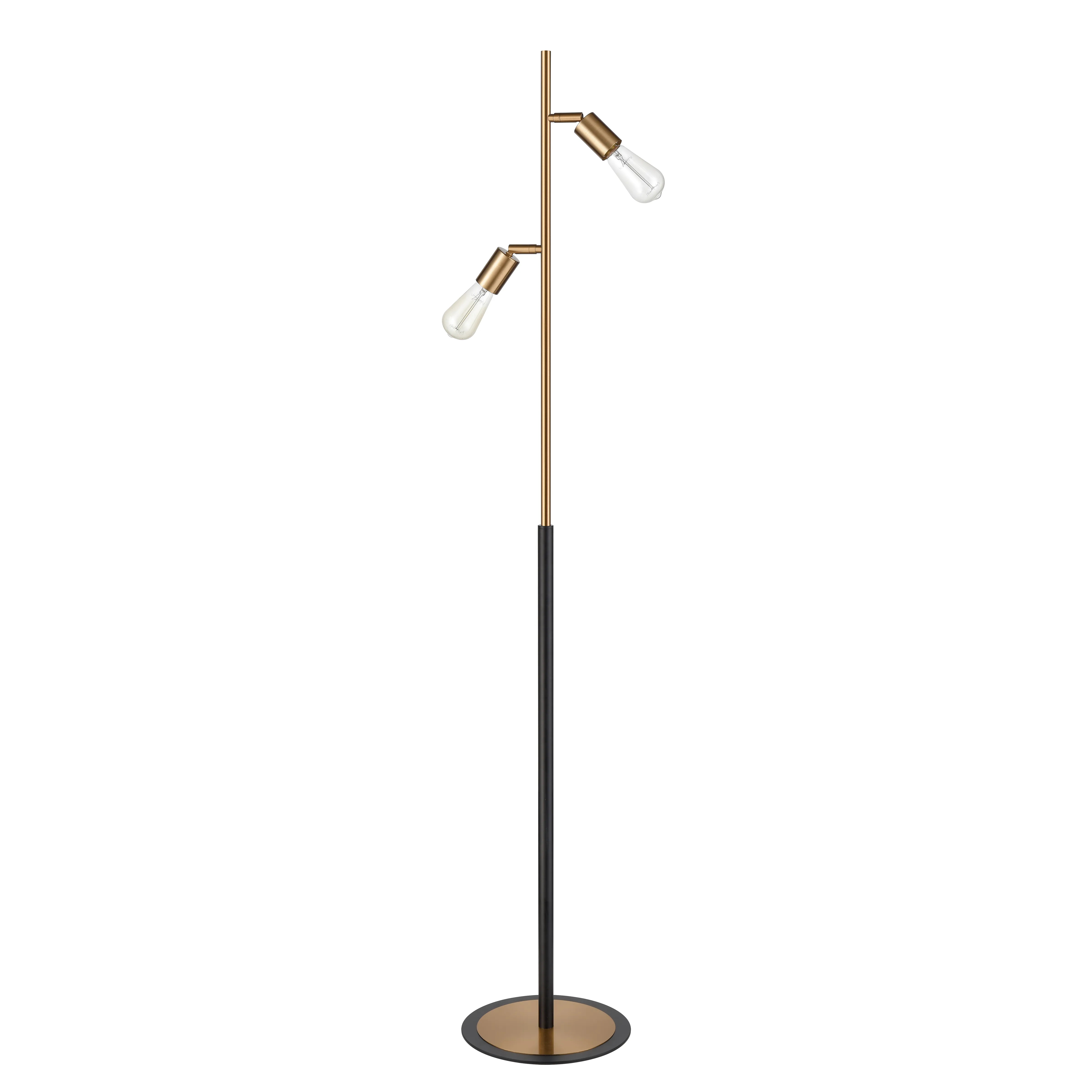 Kelston 62" High 2-Light Floor Lamp - Matte Black