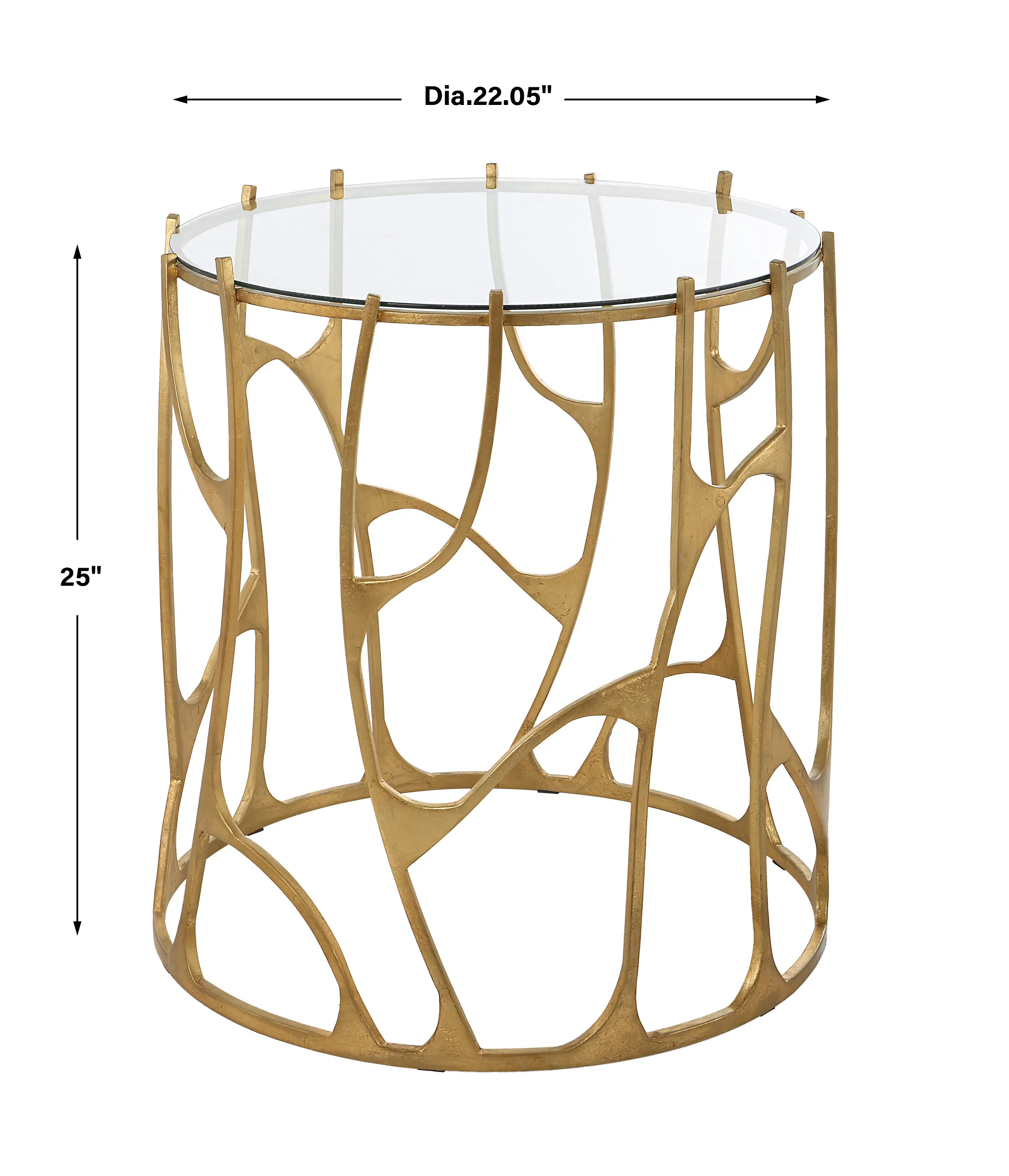 Ritual Round Gold Side Table