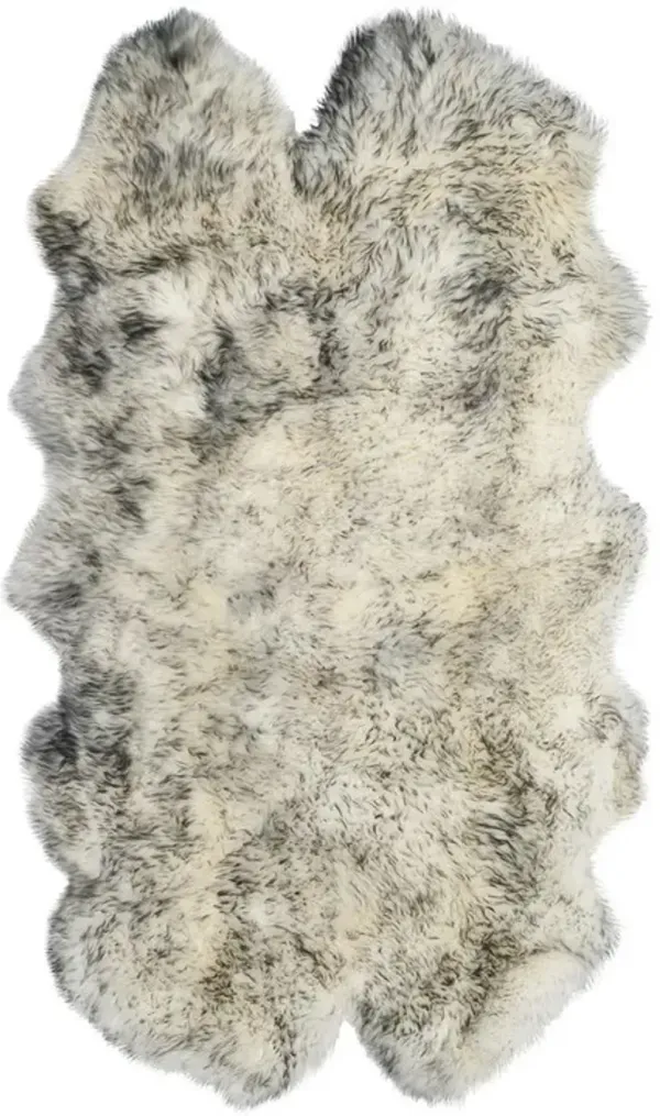 SHEEP SKIN 121 Grey  3'-7' x 6'-0' Small Rectangle Rug