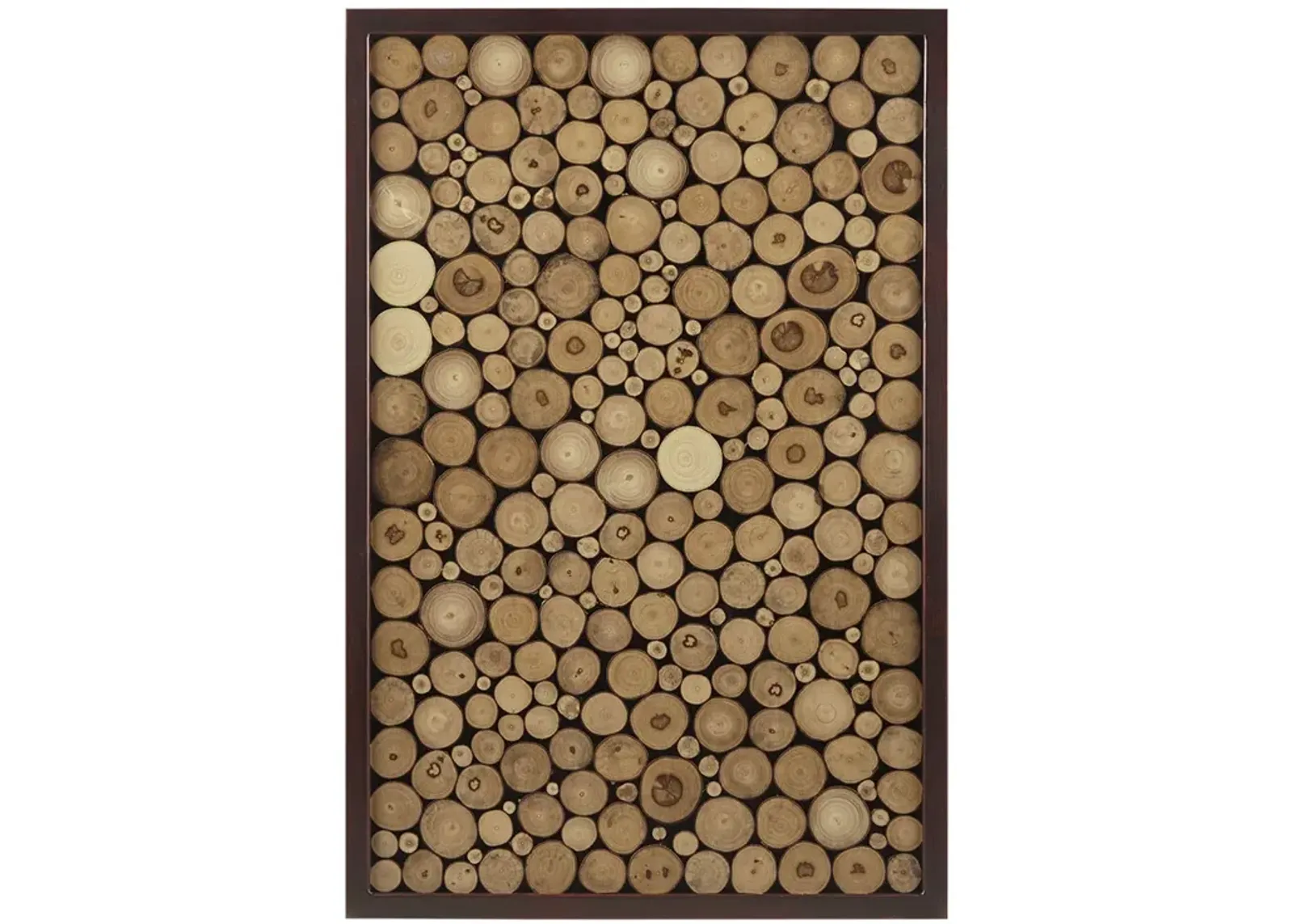 INK+IVY Topi Natural Natural Wood Slice Mosaic Wall Decor