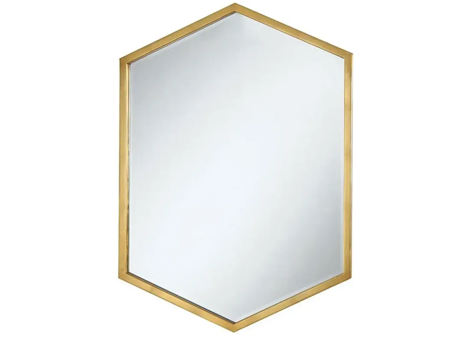 Aaliyah Hexagon Shaped Wall Mirror Gold