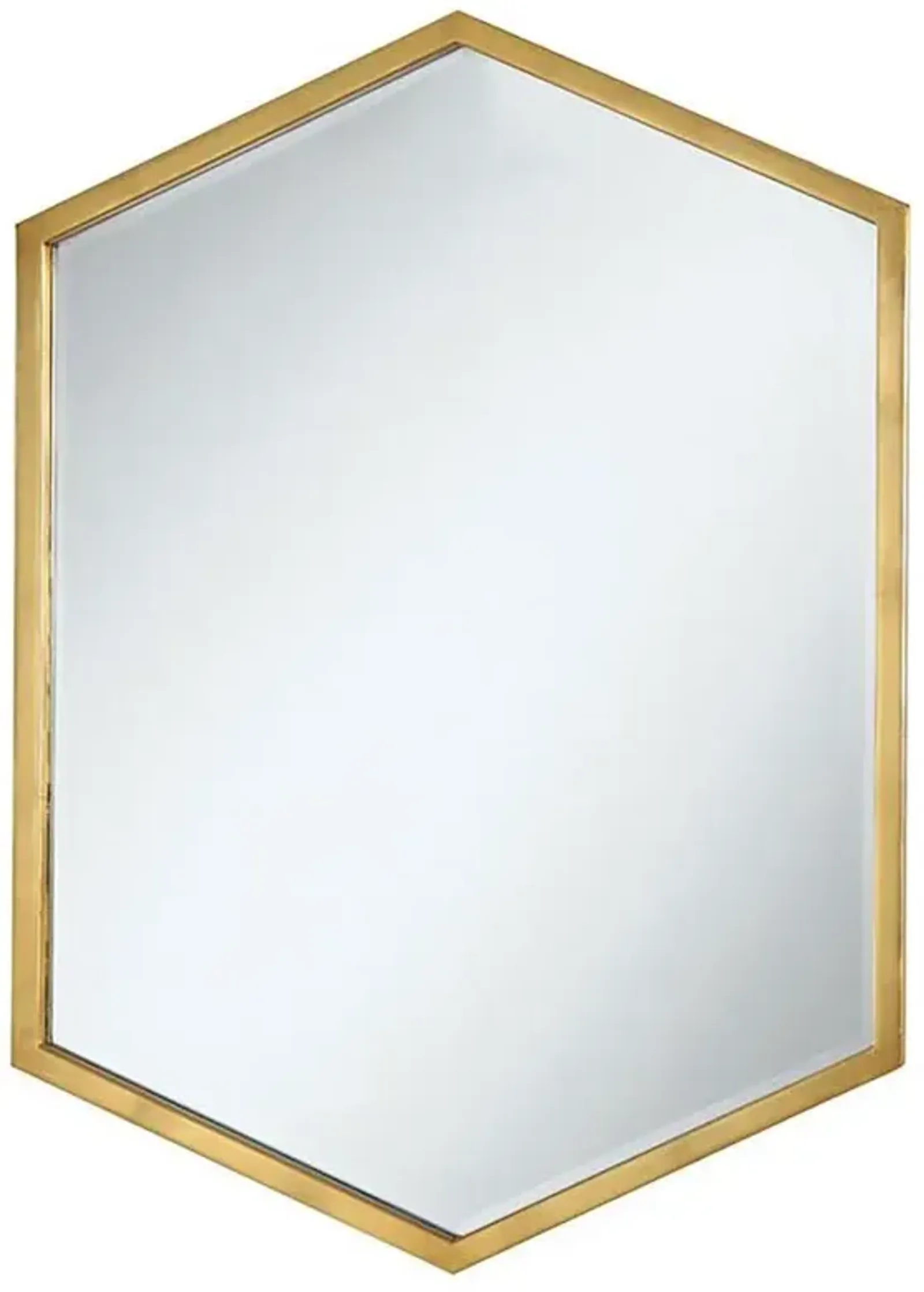 Aaliyah Hexagon Shaped Wall Mirror Gold