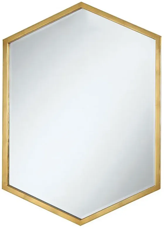 Bledel Hexagon Shaped Wall Mirror Gold