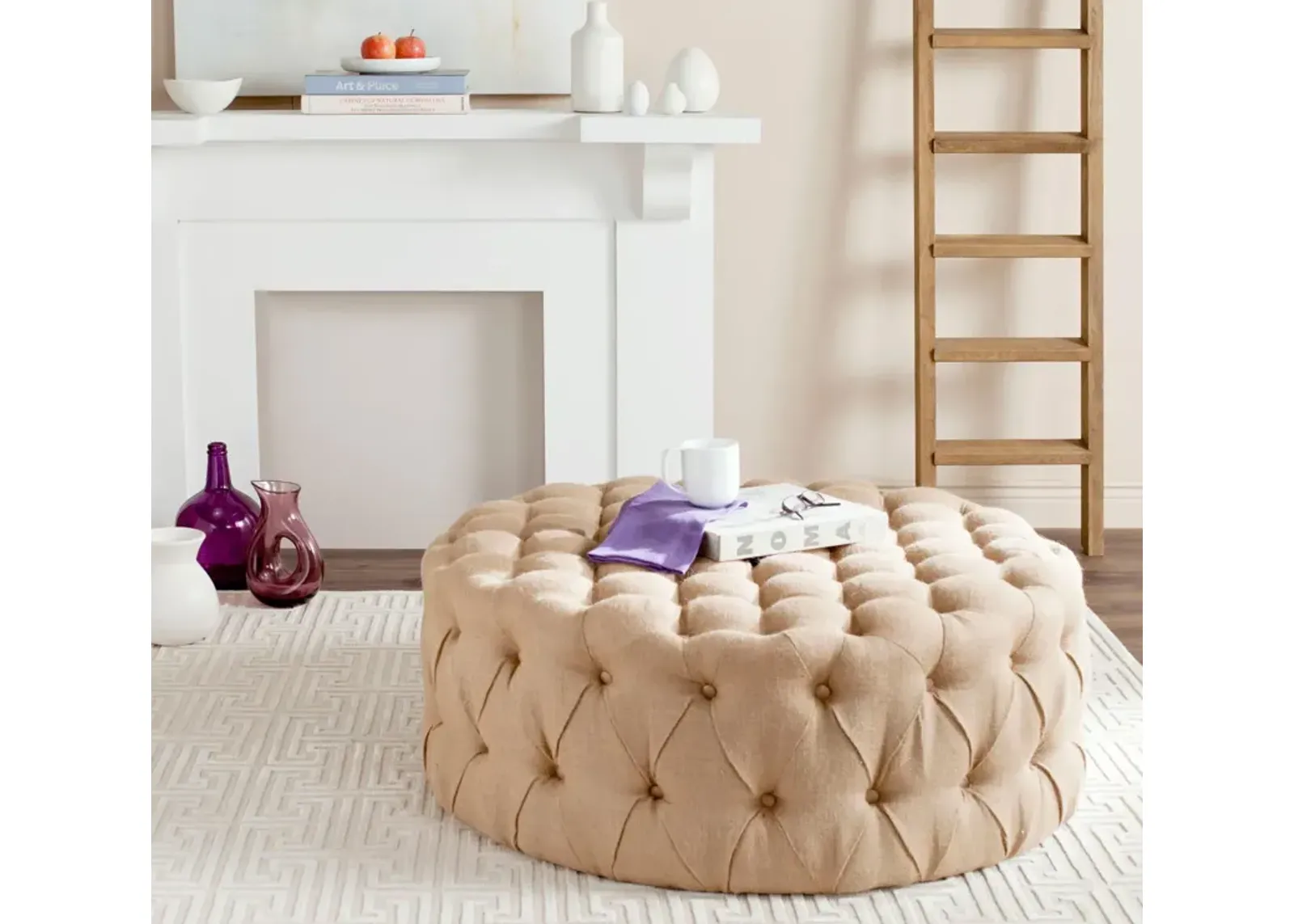 CHARLENE TUFTED COCKTAIL OTTOMAN