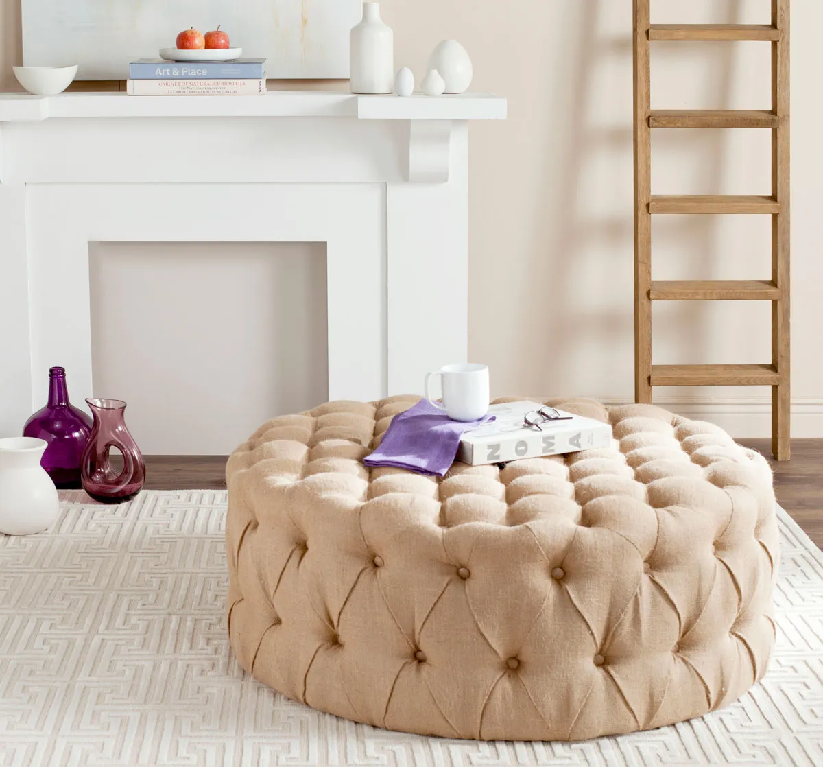 CHARLENE TUFTED COCKTAIL OTTOMAN