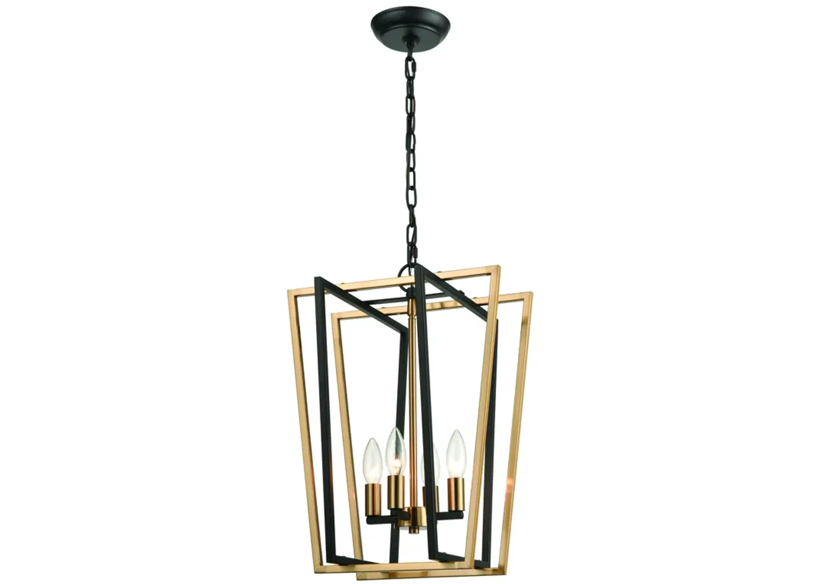 Bridgette 14" Wide 4-Light Pendant - Matte Black