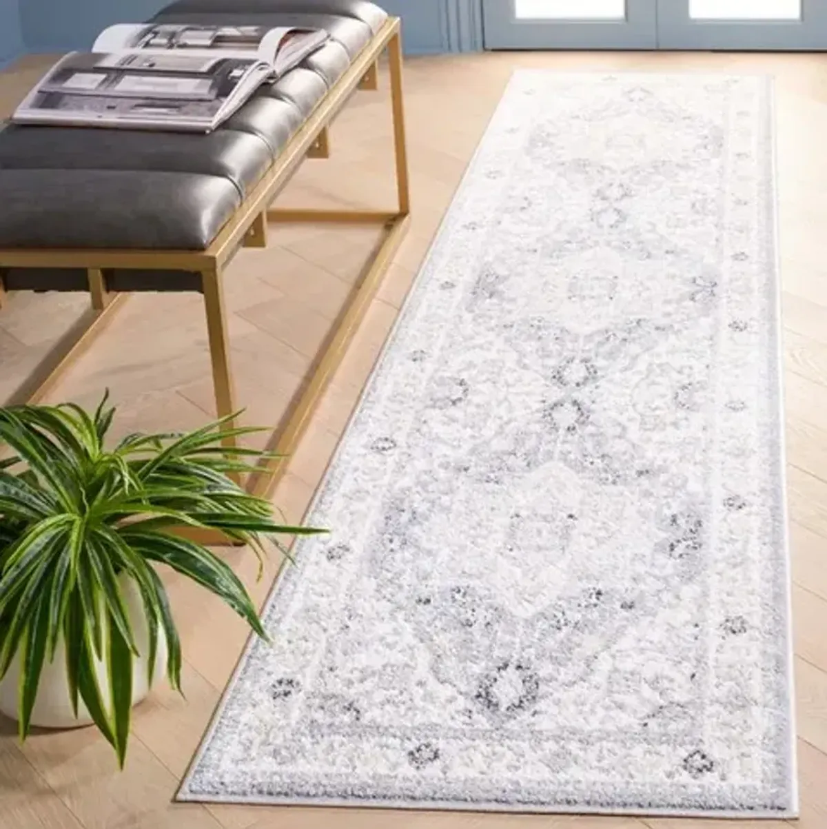 LAYLA 109 Grey 2'-2' X 9' Runner Rug