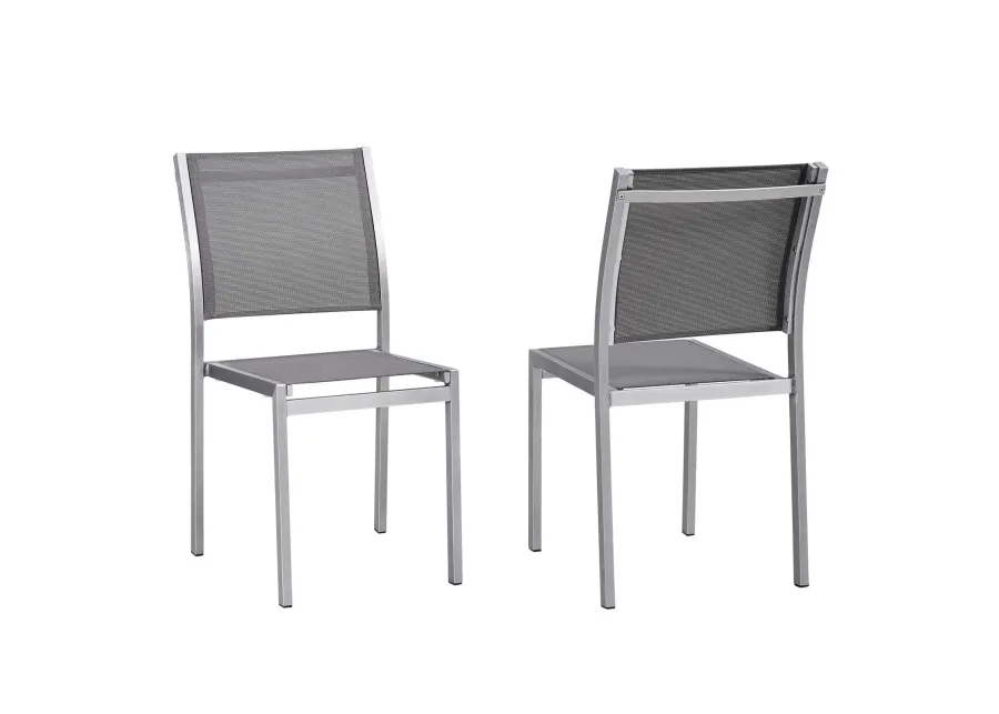 Shore Side Chair Outdoor Patio Aluminum Set of 2