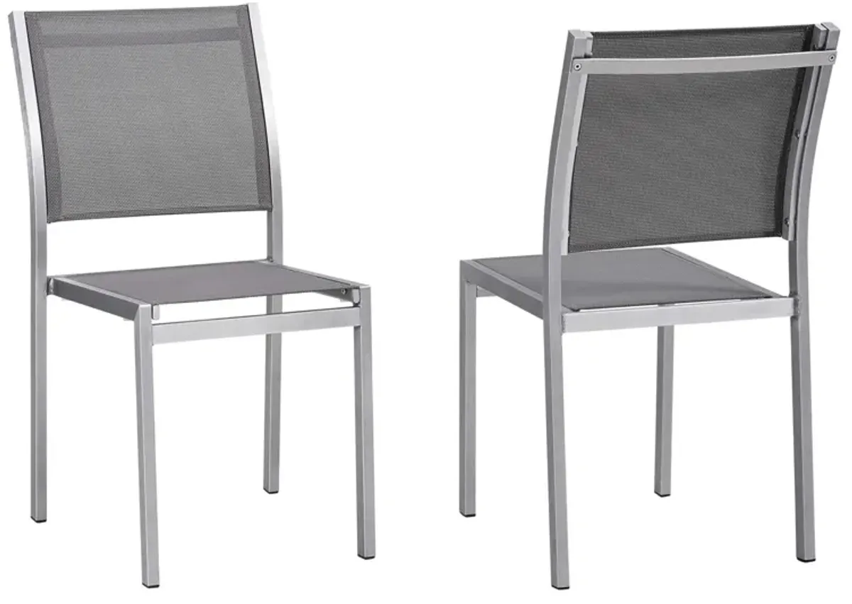 Shore Side Chair Outdoor Patio Aluminum Set of 2