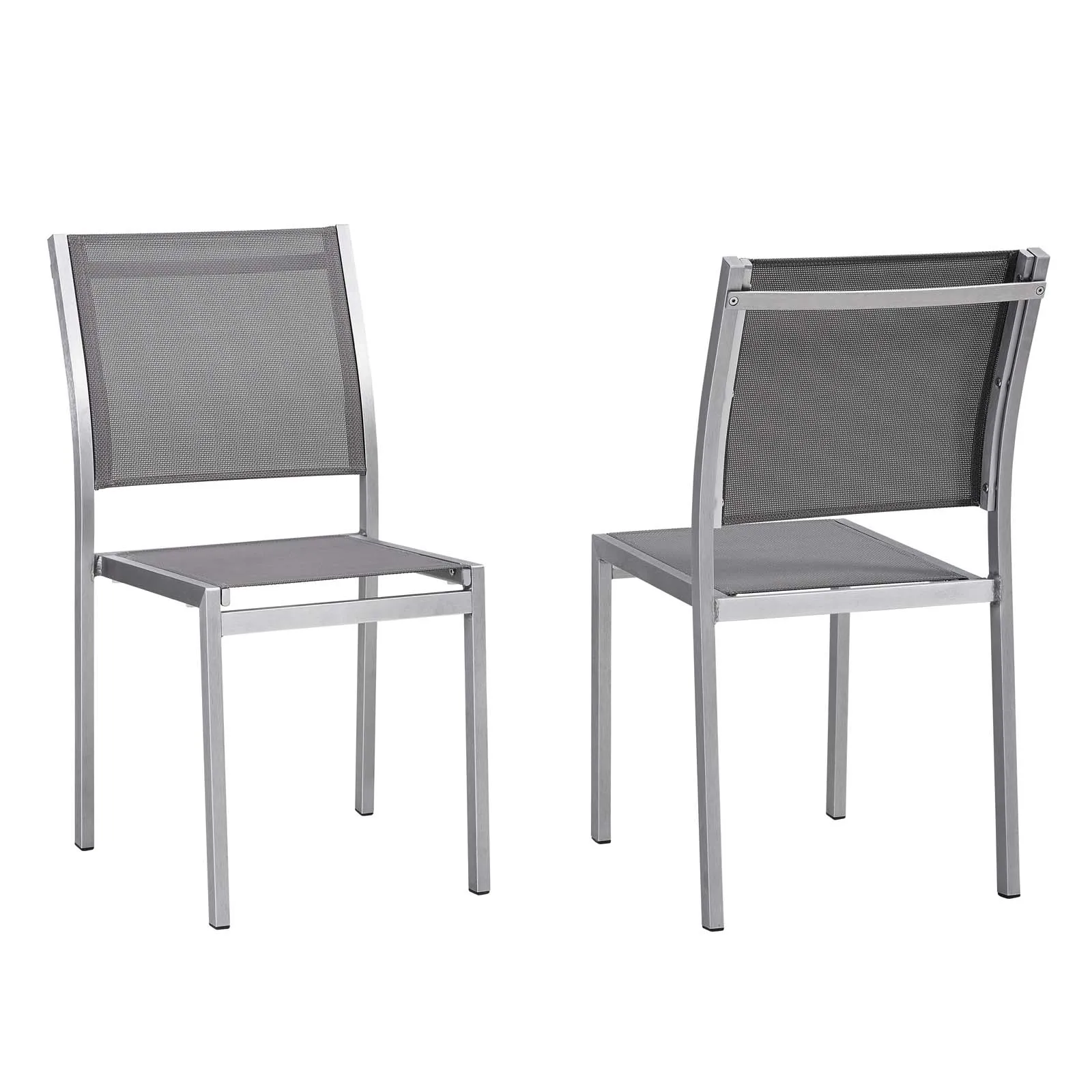 Shore Side Chair Outdoor Patio Aluminum Set of 2