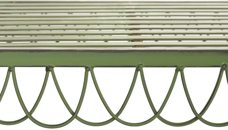 Arona Wrought Iron 51-Inch W Outdoor Garden Bench