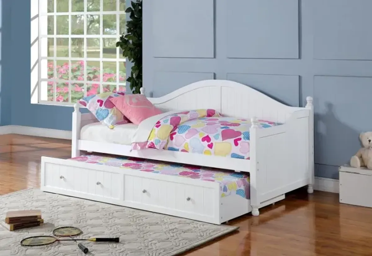 Eliza Ann Twin Daybed with Trundle White