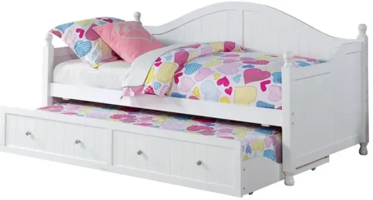 Eliza Ann Twin Daybed with Trundle White