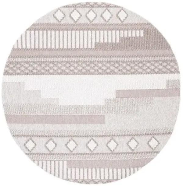 LOTUS 103 Beige 6'-7' X 6'-7' Round Round Rug