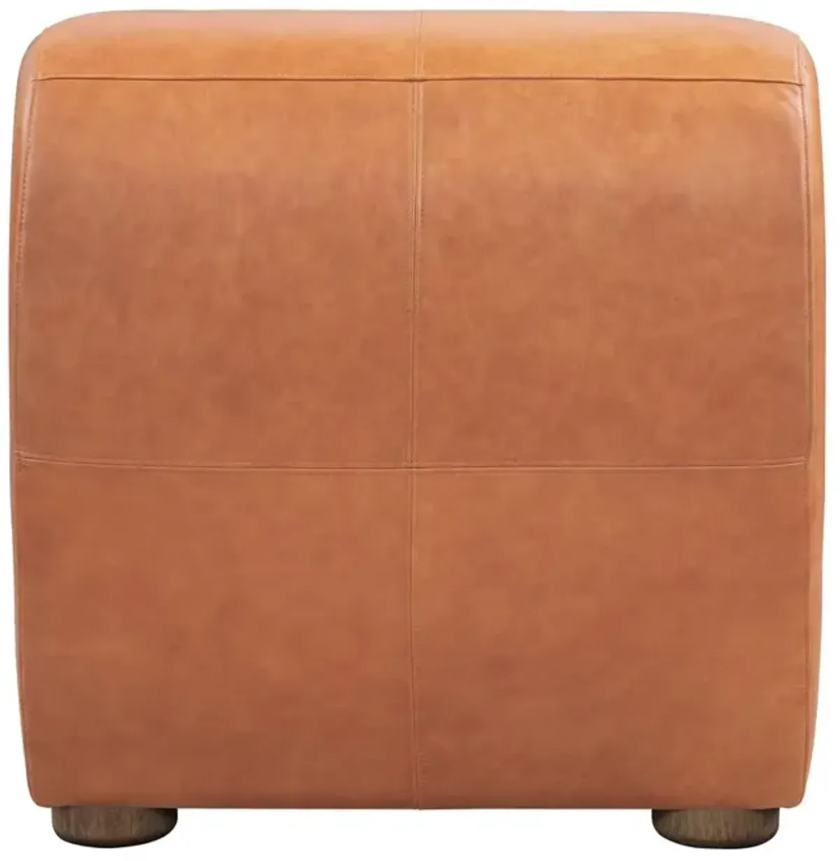 Arcadia Leather Accent Chair Autumn Brown