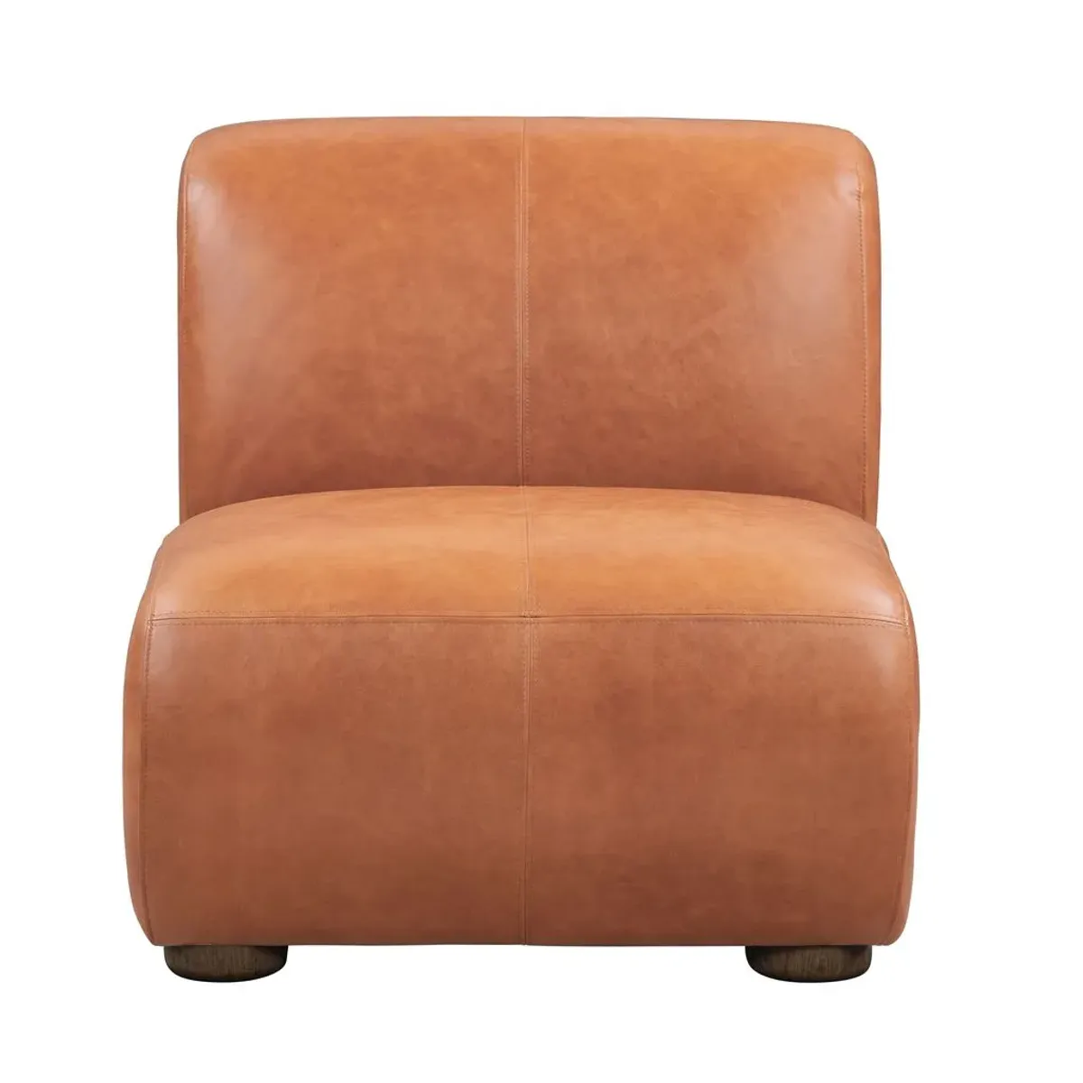 Arcadia Leather Accent Chair Autumn Brown