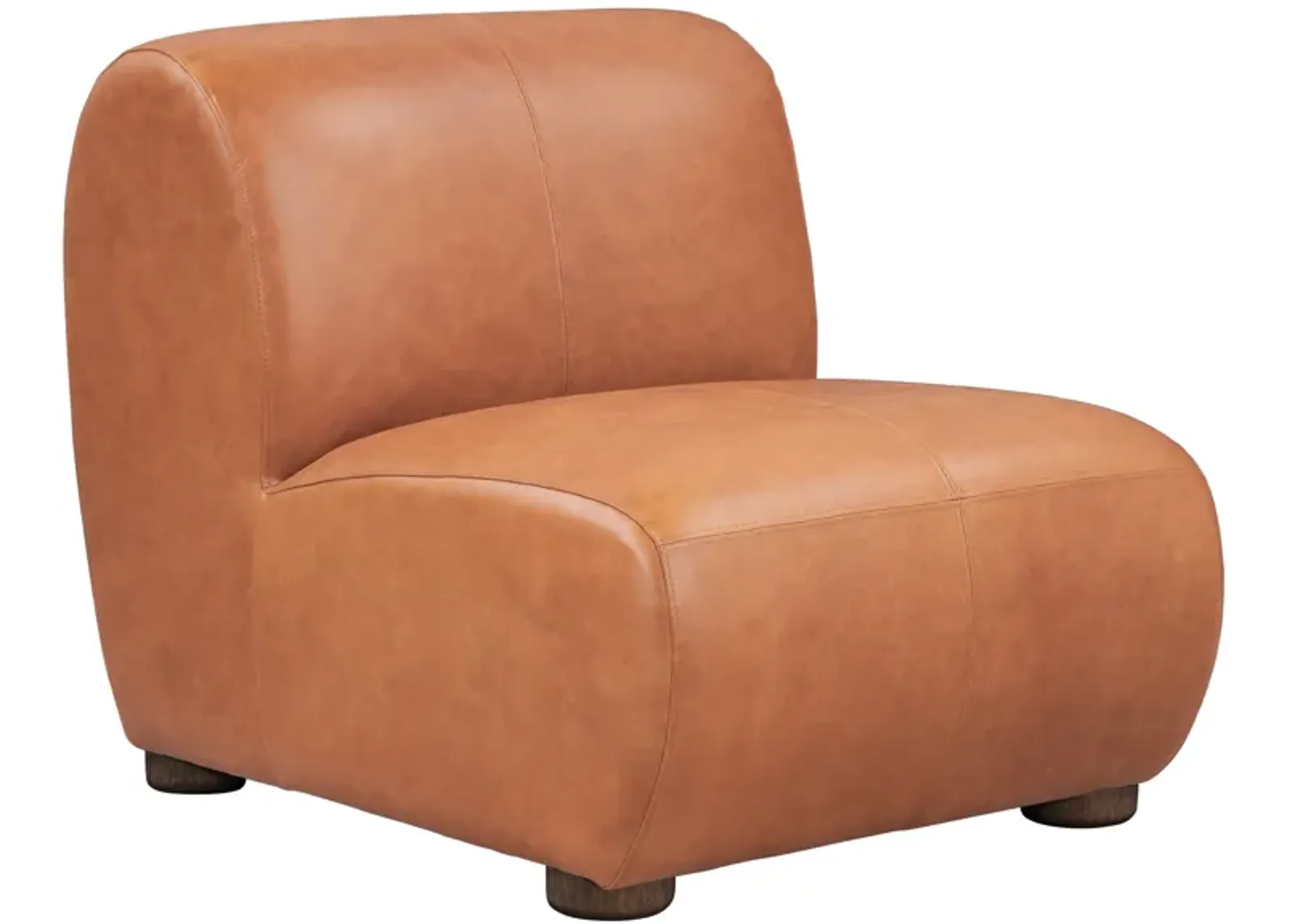 Arcadia Leather Accent Chair Autumn Brown