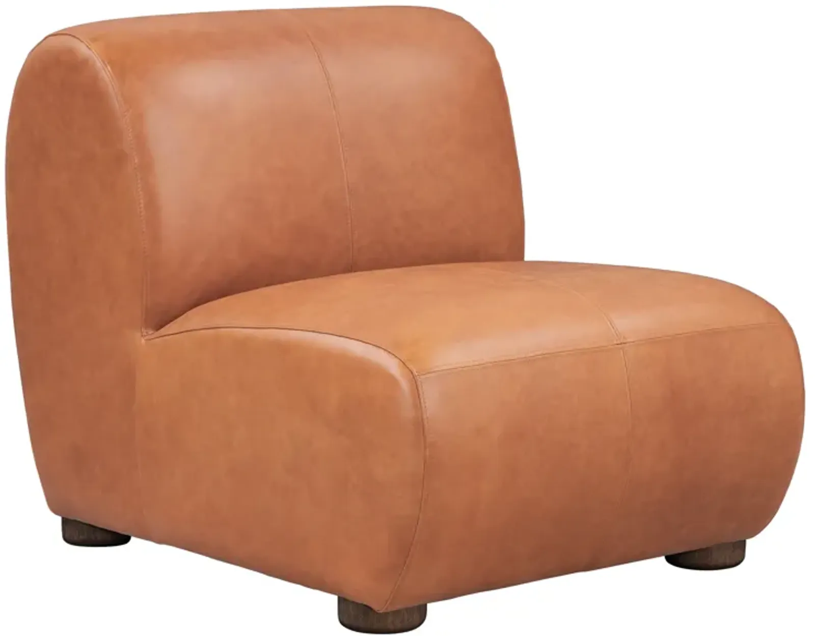 Arcadia Leather Accent Chair Autumn Brown