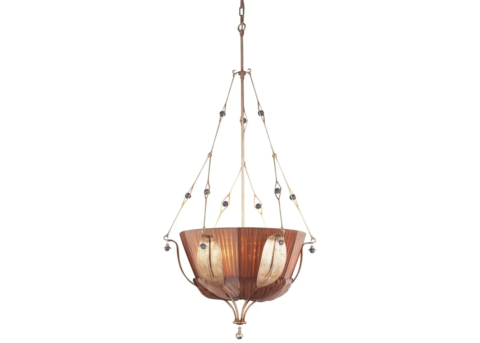 OLIVISSA COLLECTION 3-LIGHT PENDANT in A BRONZED SILVER FINISH